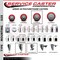 Service Caster 4'' Red Poly Swivel 1-1/8'' Expanding Stem Caster with Brake SCC-EX20S414-PPUB-RED-TLB-118 - alternate 3